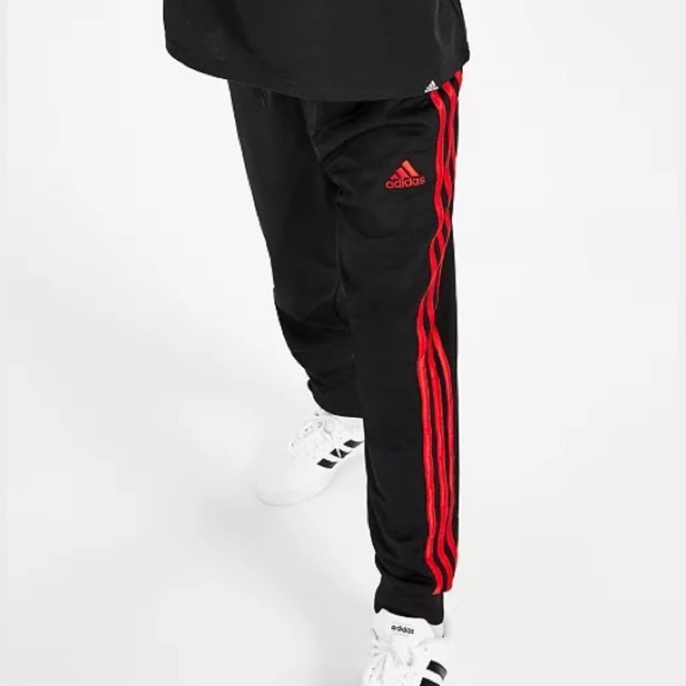 Adidas Boys Medium 10/12 Black Jogger Pants Athletic Track Pants